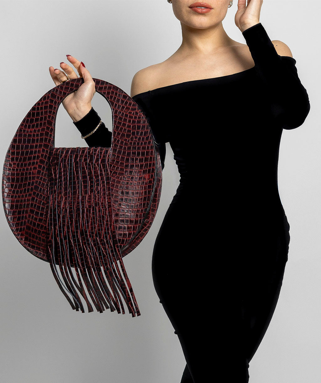 JULIETA BURGUNDY CROCO PRE-ORDER