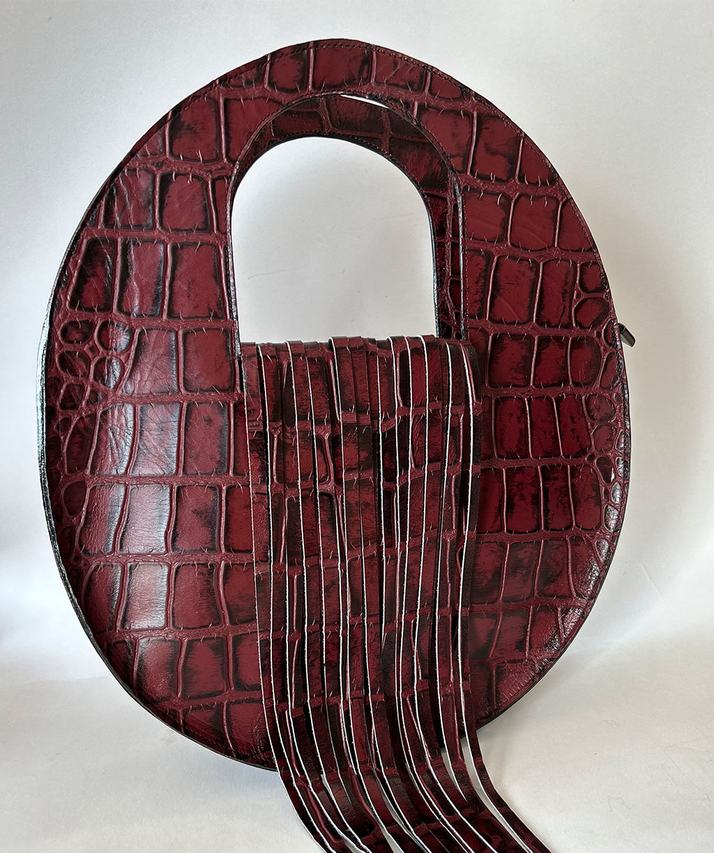 JULIETA BURGUNDY MACRO CROCO