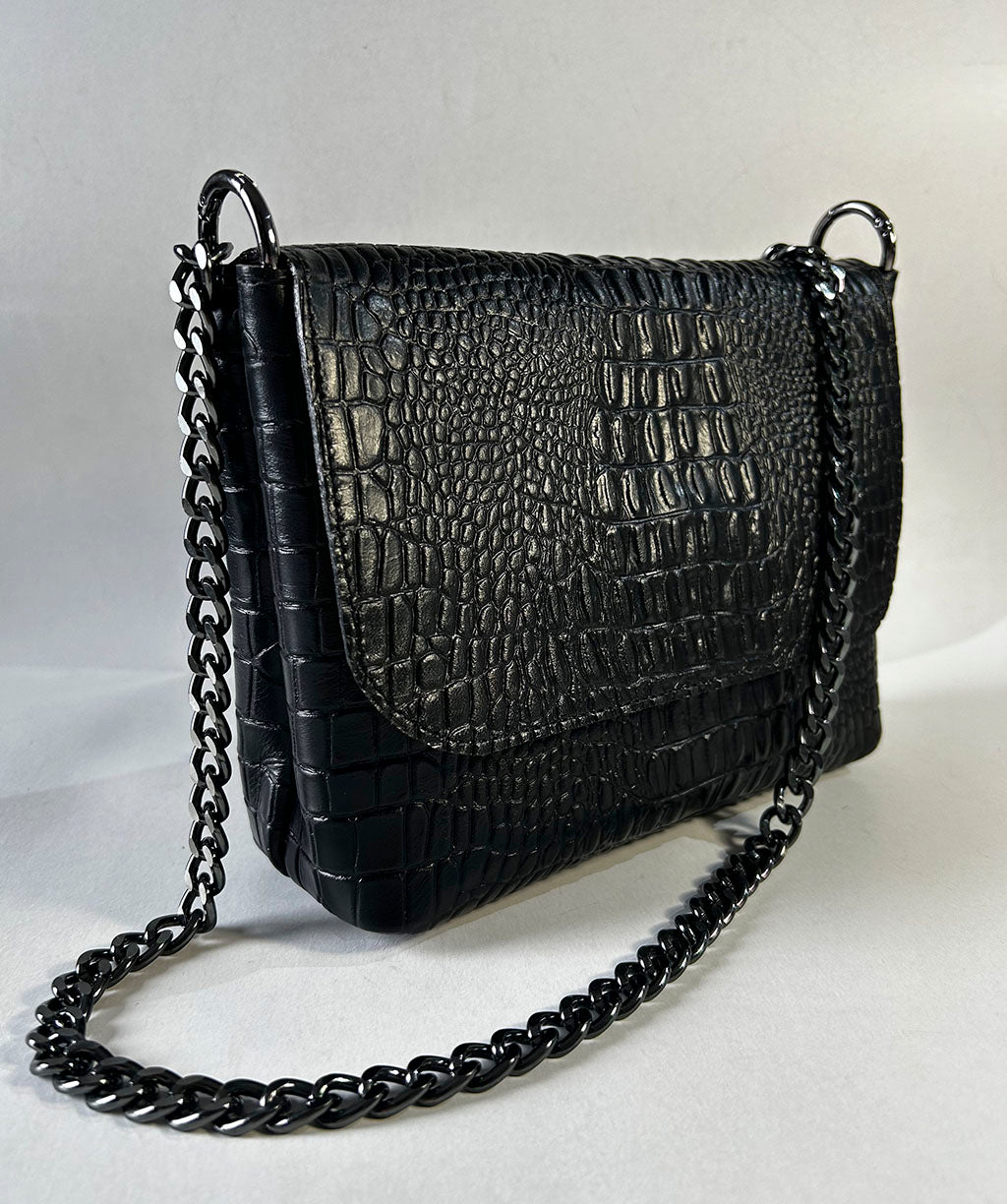 OFELIA BLACK CROCO PRE-ORDER