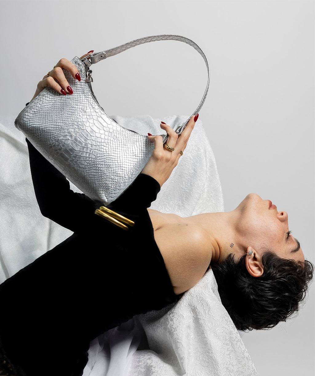 BAGUETTE SILVER SNAKE PRE-ORDER