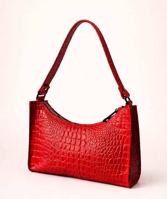 BAGUETTE RED CROCO IN STOCK
