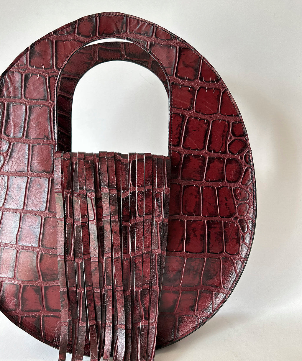 JULIETA BURGUNDY MACRO CROCO