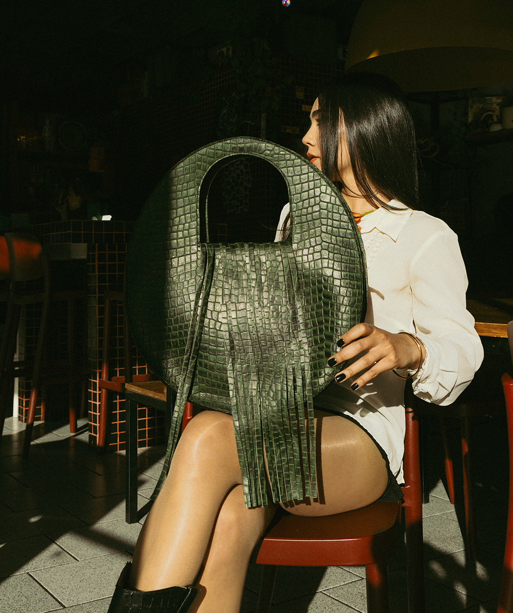 JULIETA GREEN CROCO